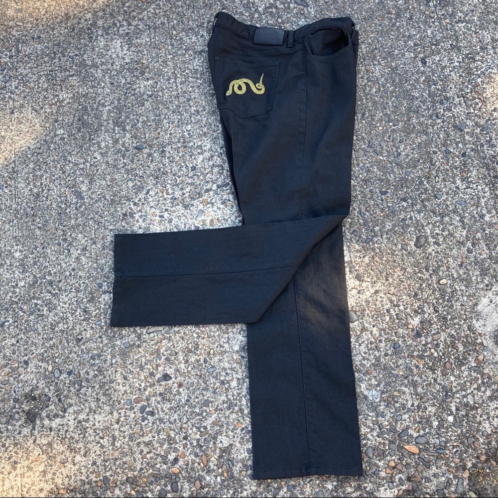 *3/$25* Lauren Ralph Lauren Midnight Black Jeans w/Embroidery Detail